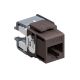 Leviton 6110G-RB6 eXtreme Cat 6A QuickPort Jack, Channel-Rated, Brown