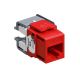 Leviton 6110G-RC6 eXtreme Cat 6A QuickPort Jack, Channel-Rated, Crimson