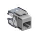 Leviton 6110G-RG6 eXtreme Cat 6A QuickPort Jack, Channel-Rated, Gray