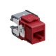 Leviton 6110G-RR6 eXtreme Cat 6A QuickPort Jack, Channel-Rated, Dark Red