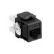 Leviton 61110-RE6 eXtreme Cat 6 QuickPort Jack, Channel-Rated, Black