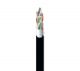 Belden 10GXW12 Category 6A Cable, 4 Pair, U/UTP, CMR, 23 AWG (Black)