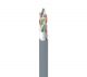 Belden 10GXW12 Category 6A Cable, 4 Pair, U/UTP, CMR, 23 AWG (Gray)