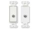 Radio Design Labs D-F White Double Type F Jack on Decora® Wall Plate