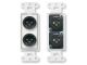 Radio Design Labs D-XLR2M Dual XLR 3-pin Male Jacks on Decora® Wall Plate