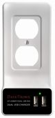 DATA-TRONIX DT-USBWP-DUAL-20A-WH 20A USB Charging Wall Plate (White)