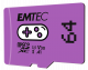 EMTEC ECMSDM64GXCU3G microSD UHS-I U3 V30 A1/A2 Gaming 64GB microSD Card (Purple)