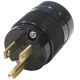 Marinco 5266BL 15 Amp Male In-Line 3-Wire Plug - Black