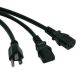 Tripp Lite P006-006-2 Universal Power Extension Cord Y Splitter Cable (6FT)
