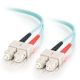 PacPro G-DSC-DSC-5M-50M 10GB 50/125 OM3 Duplex Multimode Fiber Optic Cable - Plenum CMP-Rated - Aqua (50M)