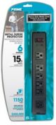 Prime Wire PB802135 6-Outlet 1150J Metal Surge Protector w/ 15ft. Cord