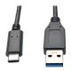 Tripp Lite U428-003-G2 USB 3.1 Gen 2 (10 Gbps) Cable, USB Type-C (USB-C) to USB-A (M/M) (3 FT)