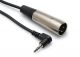 Hosa XVM-101M  Stereo Cable Mini 3.5mm Angled Male to 3-Pin XLR Male (1 FT)