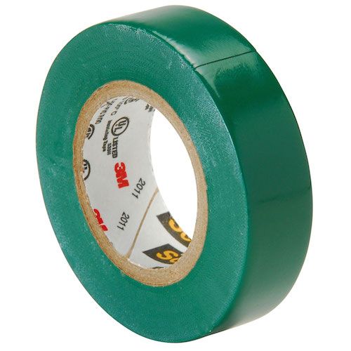 JVCC E-Tape Colored Electrical Tape Green 2 in x 66 ft. 