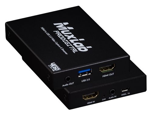 tæt bacon længst Muxlab 500467 HDMI 4K to USB3.0 Video Cap. & Stream W/Audio