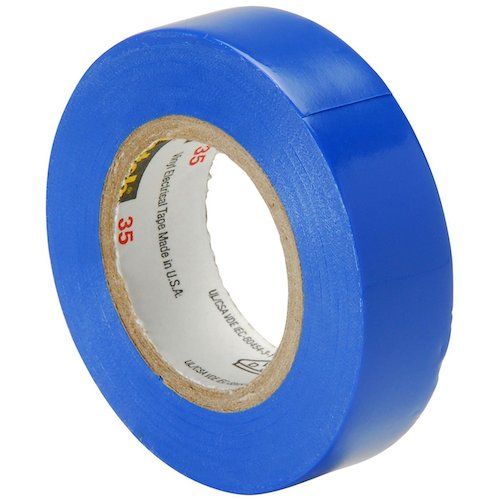 3M 35-1/2-1 Scotch Professional Vinyl Electrical Tape BLUE 1/2 inch x 20