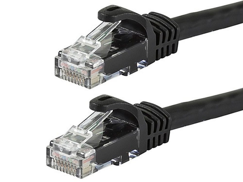 PacPro Cat6a UTP Black Patch Cord 100 FT 