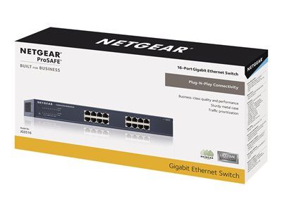 Switch Gigabit Netgear ProSafe 16 Porte - Desktop, Non Gestito, Plug &amp; Play