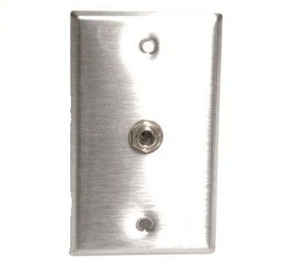 Rapcohorizon Sp 112b Stainless Steel Wall Plate W 1 Stereo 1 4 Inch Jack