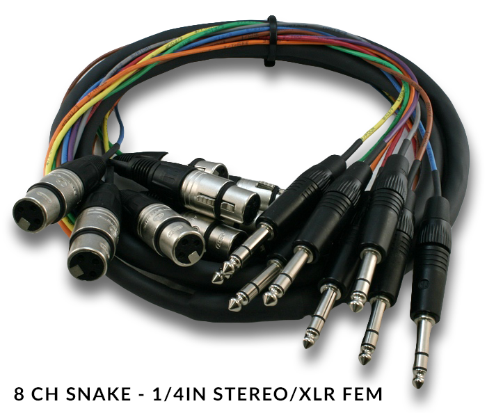 8 Chanel Audio Snake - NoShorts Cable Company